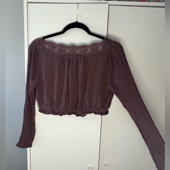 Cropped Long Sleeve Shirt/Over-Shirt from Wet Seal, size Medium - Picture 3 of 3